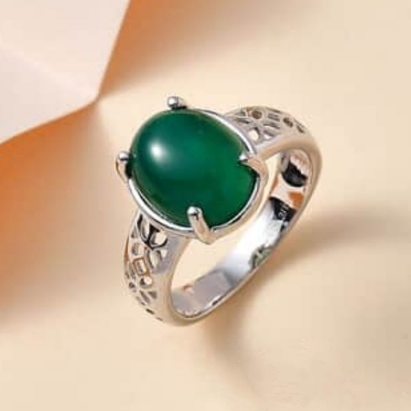 NEW Karis Green Onyx Ring Size 7 - Picture 7 of 11